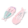 Baking Painted Iron Snap Hair Clips PHAR-B0002-27D-2