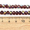 Electroplate Transparent Glass Beads Strands EGLA-A046-01B-14-4