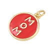 Brass Enamel Pendants KK-L251-02G-C02-2