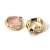 UV Plating Alloy Glass Pendants FIND-K032-44G-3