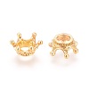 Tibetan Style Alloy Bead Caps X-PALLOY-WH0054-02G-2