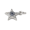 Brass Micro Pave Cubic Zirconia Charms KK-U056-41P-2