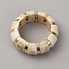 Resin Beads Stretch Bangles for Women BJEW-WH0016-78-1