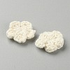 Peach Blossom Handmade Crochet Cotton Ornament Accessories AJEW-WH0326-53A-2