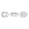 Preciosa® MAXIMA Crystal Sew-On Cups LS-Y-PRC-SD14-20050-G-5