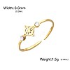304 Stainless Steel Rhinestone Cuff Open Rings WGC7962-02-2