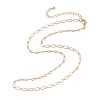 Brass Cable Chain Necklace for Men Women NJEW-JN03820-1