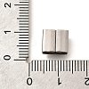 Letter Style 304 Stainless Steel Square Slide Charms STAS-L132-22M-3