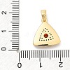 Brass Micro Pave Cubic Zirconia Pendents KK-M303-02G-10-3