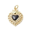 Eco-Friendly Rack Plating Brass Micro Pave Cubic Zirconia Pendants KK-F845-33G-03-1