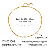 French Natural Freshwater Pearl Potato Stainless Steel Rice Beaded Necklaces for Women KT1786-6