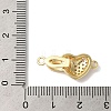 Brass Micro Pave Cubic Zirconia Fold Over Clasps KK-B098-02G-3