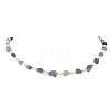 Raw Rough Natural Fluorite Necklaces NJEW-JN06637-2