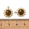 Natural Tiger Eye Charms STAS-L080-009G-09-3