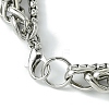 Alloy Wheat Chain & Box Chain Bracelets for Women Men BJEW-C069-01A-P-3
