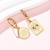 5Pcs 304 Stainless Steel Rhinestone Hoop Earrings EJEW-G447-01G-2
