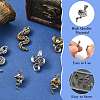 6Pcs 6 Styles Snake Zinc Alloy Lapel Pin Backs for Backpack Clothes JEWB-CJ0001-64-3