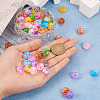  90Pcs 9 Colors Transparent Crackle Acrylic Beads MACR-TA0001-28-12