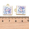 Ocean Theme Printed Alloy Pendants AL-CBA49CA-08A-3
