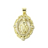 Real 18K Gold Plated Brass Micro Pave Cubic Zirconia Pendants KK-H472-37A-01G-1