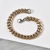 201/304 Stainless Steel Cuban Link Chains Bracelets for Unisex BJEW-F522-04G-1