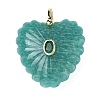 Natural Amazonite Carved Pendants G-C276-01G-12-1