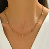 Stainless Steel Simple Round Beads Twisted Chain Fashionable Versatile Necklaces PL9617-3