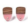 Resin & Walnut Wood Stud Earring Findings MAK-N032-026A-4