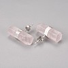 Natural Rose Quartz Stud Earrings EJEW-I212-F-01P-2