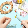5Pcs 5 Styles Brass Enamel Fruit European Dangle Charms KK-CJ0003-98-5