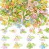 40Pcs 8 Colors Frosted Acrylic Pendants PALLOY-YW00177-1