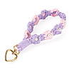 Cotton Braided Flower Pendant Decorations AJEW-TAC0030-032G-09-2