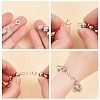 Unicraftale 16Pcs 2 Colors Stainless Steel Double Spring Ring Clasps STAS-UN0051-02-5