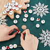 60Pcs 3 Styles Christmas Theme Printed Wood European Beads WOOD-PH0003-21-3
