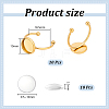 DIY Half Round Dome 304 Stainless Steel Open Cuff Rings Jewelry Making Kits DIY-UN0006-39-3