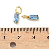 Brass Micro Pave Cubic Zirconia Charms ZIRC-F111-03G-08-3