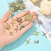 30Pcs 6 Styles Alloy & Resin Pendants Sets FIND-FS0004-90-5