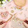 24Pcs 6 Styles Alloy Enamel Pendant Locking Stitch Markers HJEW-HS00080-3