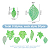 270pcs 9 styles Transparent Acrylic Pendants OACR-HS0001-03-2
