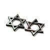 Natural Black Lip Shell Star of David Multi-Strand Links SSHEL-N038-04A-2