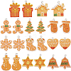 44Pcs 11 Styles Christmas Plastic Pendants FIND-SC0011-38-1