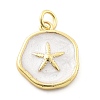 Ocean Theme Brass Enamel Pendants LS-KK-Q029-01B-G-1
