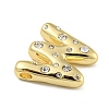 Brass Micro Pave Clear Cubic Zirconia Pendants KK-E093-04G-W-2