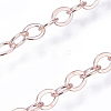 Brass Flat Oval Cable Chains CHC025Y-RG-2