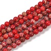 Dyed Natural Regalite/Imperial Jasper/Sea Sediment Jasper Beads Strands G-B124-C04-2