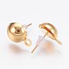 Iron Stud Earring Findings IFIN-F136-6mm-08G-2