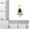 Brass Pave Cubic Zirconia Connector Charms KK-Z120-31G-04-3