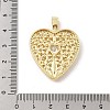 Brass Micro Pave Cubic Zirconia Pendants KK-U047-15G-3