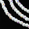 Electroplated Glass Beads Strands EGLA-P055-01A-AB03-5