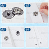 10Pairs Alloy Snap Buttons FIND-CY0001-53B-6